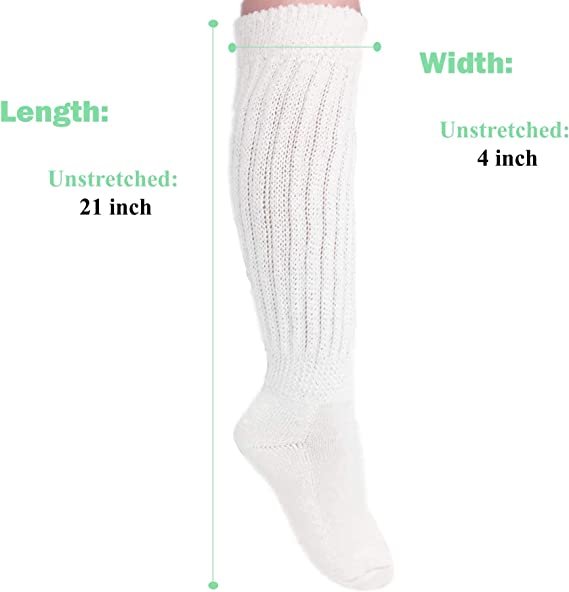 Women's extra long and thick casual cotton socks, sizes 9 to 11 (1 Pairs)