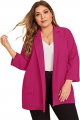 Women's Plus Size Long Sleeve Blazer Casual Open Front Cardigan Jacket